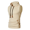 Jacquard Sleeveless Knitted Hoodie