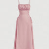 Spaghetti Straps Waist-tight Long Dress