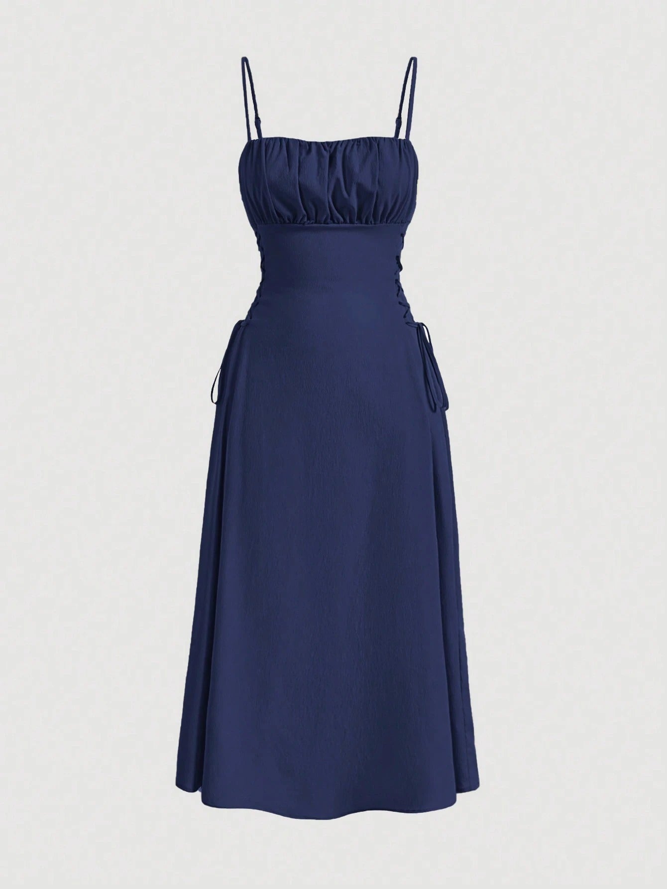 Spaghetti Straps Waist-tight Long Dress