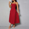 Spaghetti Straps Waist-tight Long Dress