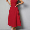 Spaghetti Straps Waist-tight Long Dress