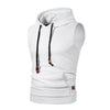 Jacquard Sleeveless Knitted Hoodie