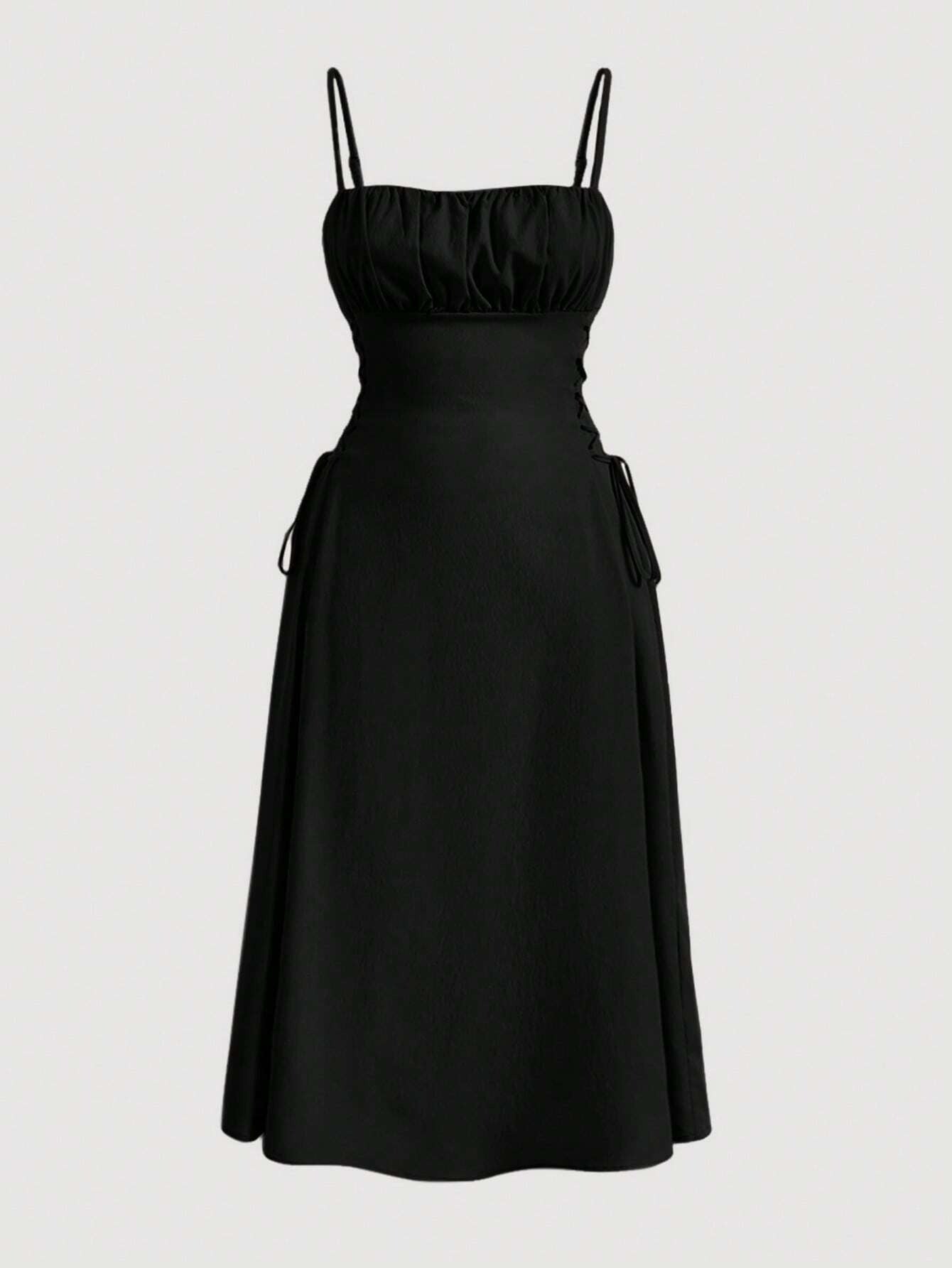 Spaghetti Straps Waist-tight Long Dress