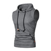 Jacquard Sleeveless Knitted Hoodie