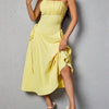 Spaghetti Straps Waist-tight Long Dress
