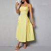 Spaghetti Straps Waist-tight Long Dress