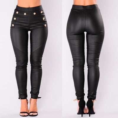 Faux Leather Stretch Jeggings