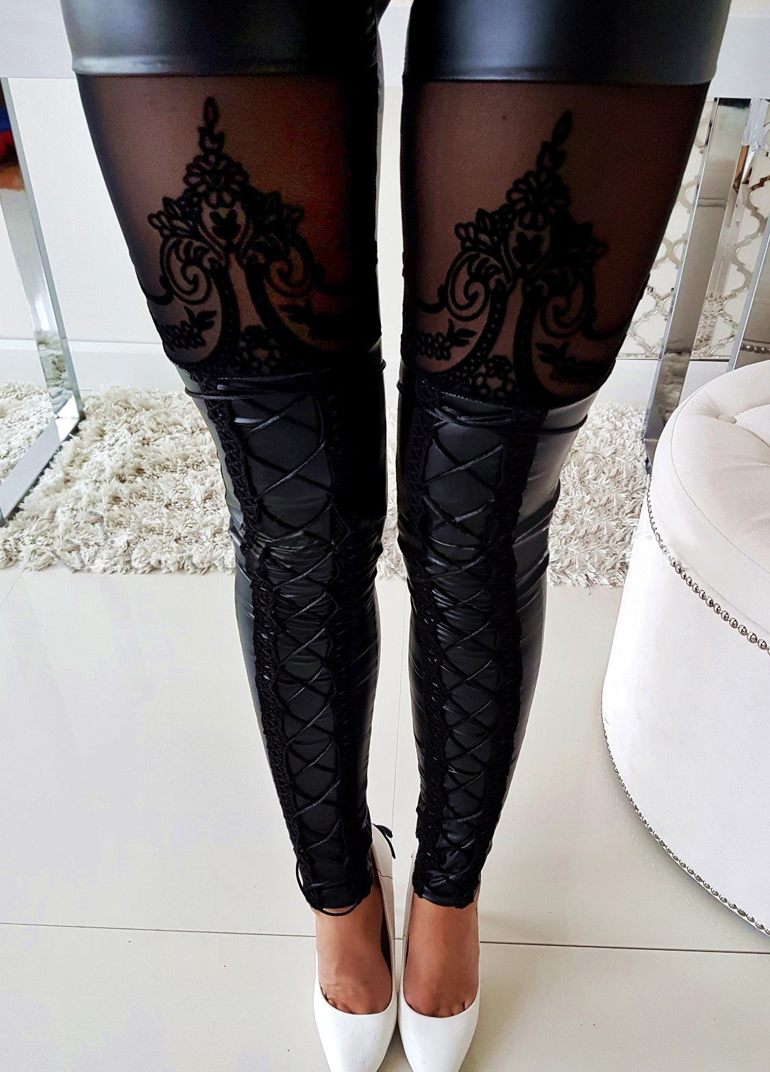 Hot Explosions Slim Leather Pants