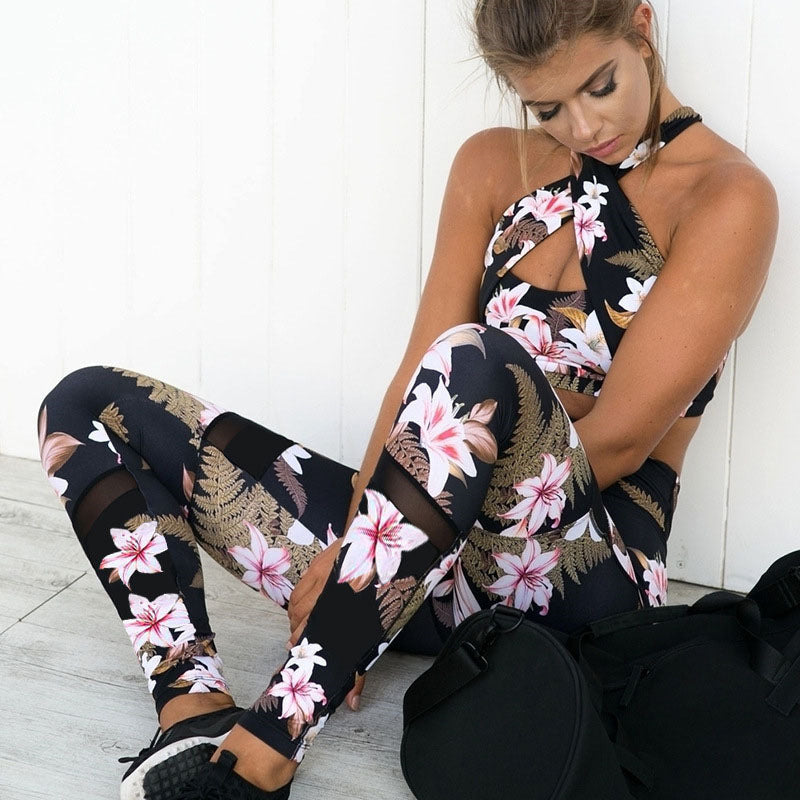 Flower Good Yoga Pants Set